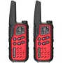 Nešiojamos racijos Baofeng BF-T25E — 16 kanalų, 0,5 W, Li-Ion 1400 mAh, rinkinys 2 vnt. (raudonos)