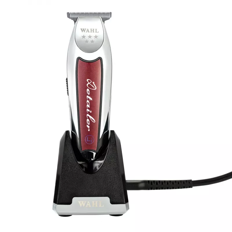 Wahl Cordless Detailer Li Burgundinė, sidabrinė ličio jonų (Li-Ion) belaidė kirpimo mašinėlė