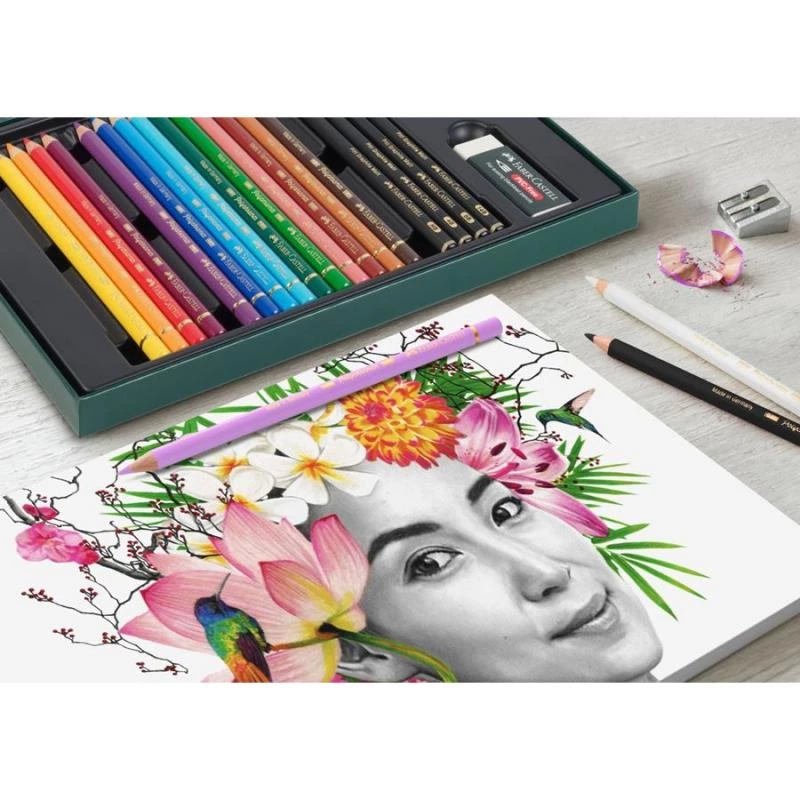 Faber-Castell Polychromos & Pitt Graphite Matt rinkinys piešimui, mišrių spalvų (23 vnt.)