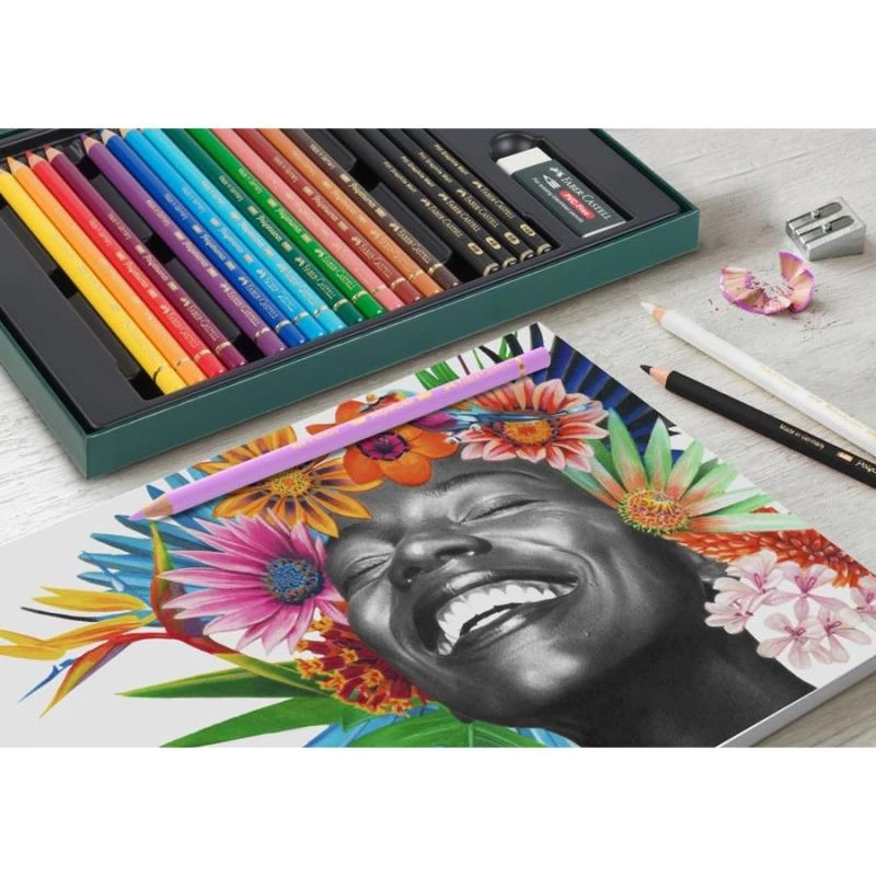 Faber-Castell Polychromos & Pitt Graphite Matt rinkinys 48 vnt., aliejiniai pieštukai, įvairiaspalviai