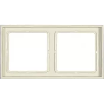 JUNG LS 982 W dengiamasis rėmelis 2-jų grupių, dramblio kaulo spalvos, bevaržtis, Duroplast, 81x152 mm