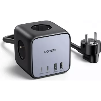 Ugreen DigiNest Pro 1 AC lizdas (-ų) C tipo 1.8 m 4 3680 W Juoda