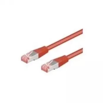 Wentronic Goobay CAT 6 jungiamasis kabelis, S/FTP (PiMF), raudonas, 0,5 m - LSZH be halogenų, varinis (68277)