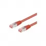 Wentronic Goobay CAT 6 jungiamasis kabelis, S/FTP (PiMF), raudonas, 0,5 m - LSZH be halogenų, varinis (68277)
