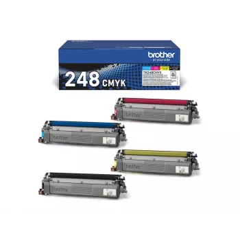 Originalus Brother TN-248VAL tonerio rinkinys 4 vnt. Juoda, Žydra, Raudona, Geltona