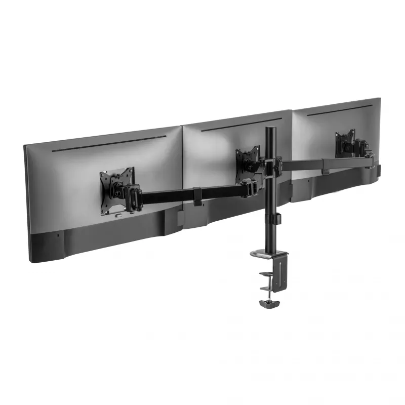 Monitorinis laikiklis SBOX LCD-352/3-2 3 rankomis, 13–27 colių ekranams, iki 9 kg per ranką, VESA 100x100