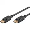 Kabelis DisplayPort Kištukas > DisplayPort Kištukas, 8K / 144Hz (juodas, 2 metrai, 54 Gbit/s, DisplayPort 2.0 / 2.1)