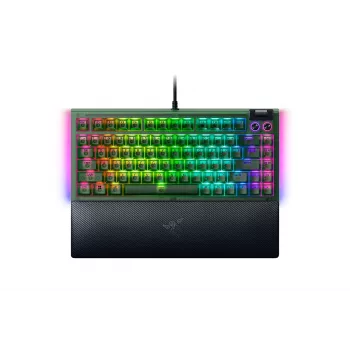 Mechaninė žaidimų klaviatūra Razer BlackWidow V4 75% – laidinė, JAV išdėstymas, Phantom Green Edition, Razer mechaniniai lietiminiai jungikliai