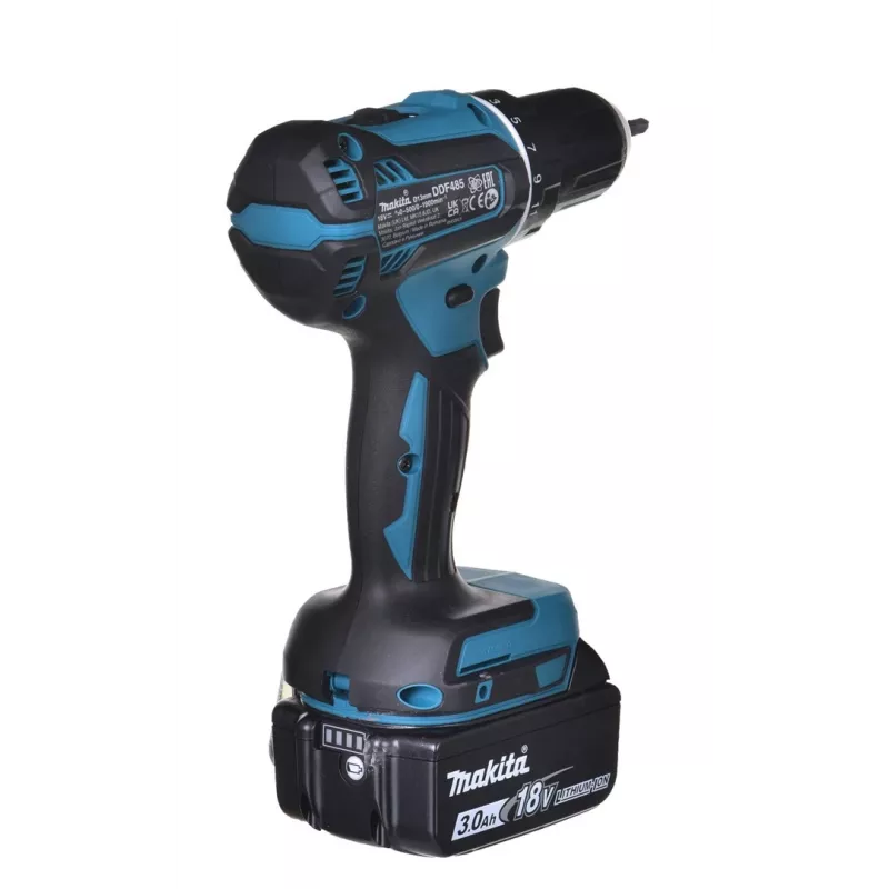 MAKITA DDF485RF3J Gręžtuvas 3x 18V 3Ah