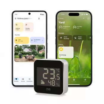 Oro stotelė Eve Systems EVE O4260195392403 – vidaus ir lauko temperatūros bei drėgmės monitorius