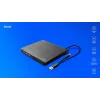 SAVIO AK-59 Išorinis plonas CD/DVD įrašymo įrenginys R/RW - USB-C/USB-A, juodas