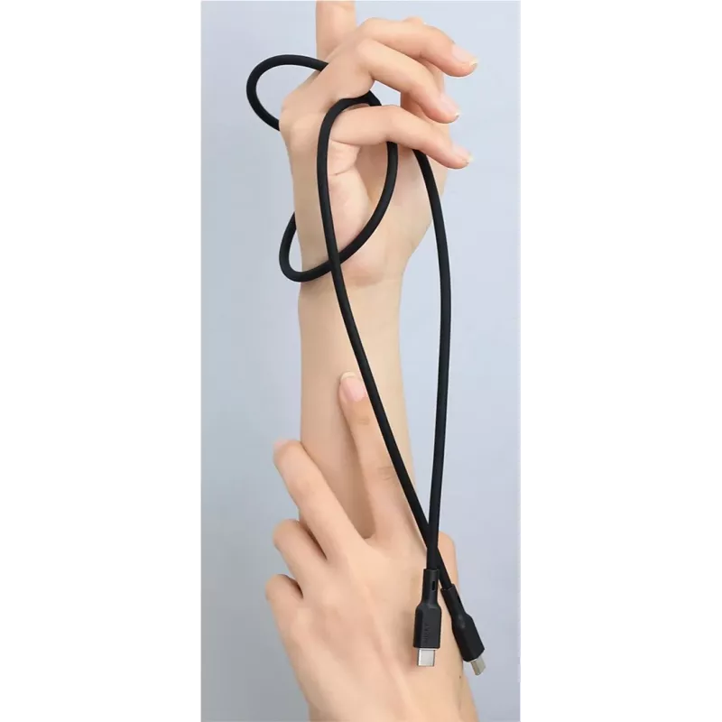 AUKEY CB-SCC241 USB-C į USB-C kabelis PD 240W 5A 20V 1m Nylon Juodas