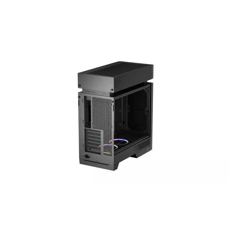 PC korpusas DeepCool CL660 Black — ATX/Micro-ATX/Mini-ITX, grūdintas stiklas, 2x3,5 colio + 1x2,5 colio, priekyje 140 mm, viršuje/gale 120-140 mm