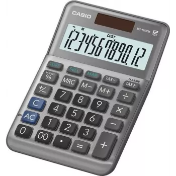 Stalinis skaičiuotuvas Casio MS-120FM Basic Black 12 skaitmenų Mokesčiai Pelnas