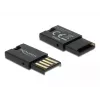 DeLOCK USB 2.0 kortelių skaitytuvas, juodas, MicroSD / MicroSDHC / MicroSDXC, 480 Mbit/s