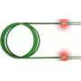 Sacon EasyLan FO LED Patch Cord Premium, Duplex - šviesolaidinis jungiamasis laidas - LC Multi-Mode (M) į LC Multi-Mode (M) - 1 m - 50/125 µm - OM3 - žalsvai mėlynas, RAL 6027
