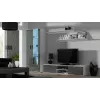 Cama TV stovas SOHO 180 baltas/pilkas blizgus