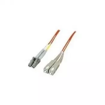 Intellinet Fiber Optic Patch Cable OM2 LC/SC 1m oranžinis duplex multimodinis 50/125 µm LSZH šviesolaidinis kabelis