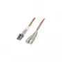 Intellinet Fiber Optic Patch Cable OM2 LC/SC 1m oranžinis duplex multimodinis 50/125 µm LSZH šviesolaidinis kabelis
