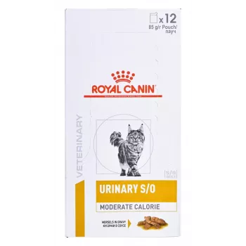 ROYAL CANIN Urinary S/O Moderate Calorie - šlapias kačių ėdalas - 12 x 85 g