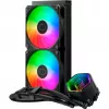 Cooler Master MasterLiquid 240 Core II procesoriaus skysčio aušinimo rinkinys 240 mm (2×120 mm) juodas