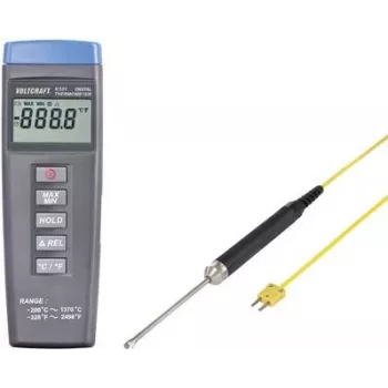 VOLTCRAFT K101 + TP 207 temperatūros matavimo prietaisas -200 iki +1370 °C, K tipo zondas