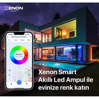 XENON Smart X7021 išmanioji LED RGB lemputė, 9 W, Wi-Fi, Bluetooth, balta