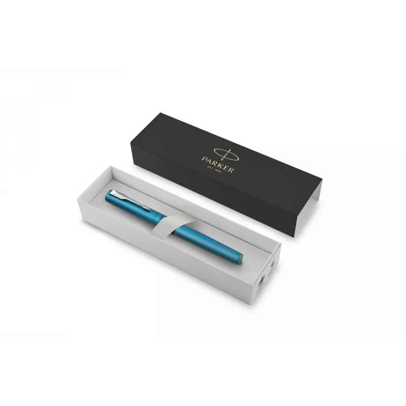 Parker Vector XL automatinis rašiklis su kasetėmis, satino metalinis žydros spalvos, 1 vnt.
