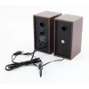 Garsiakalbiai ESPERANZA EP122 2.0 laidiniai staliniai, 2×6W RMS, medinis korpusas, sukamas garsumo reguliavimas, 60–20000 Hz