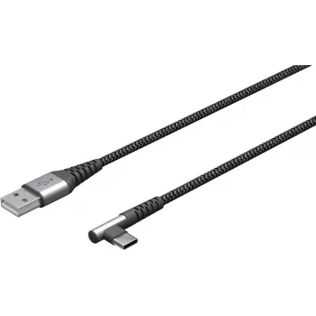 Goobay 64656 USB 2.0 laidas, 1 m, USB C – USB A, juodai pilkas (64656)