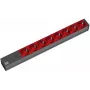 Bachmann 19 inch 2m 8x Schuko H05VV-F 3G 1.00mm² maitinimo ilgintuvas 8 AC lizdai (-ų) Juoda, Raudona