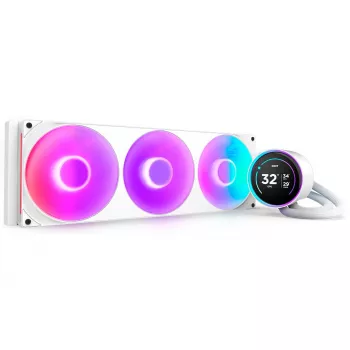 Kraken Elite 420 RGB 420 mm, skysčio aušinimo rinkinys baltas