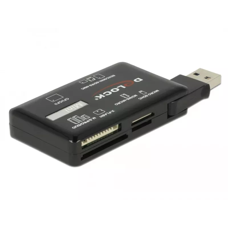 DeLOCK SuperSpeed USB kortelių skaitytuvas CF SD Micro SD MS M2 xD 5 Gbps