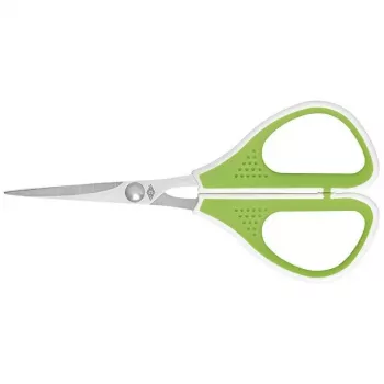 Žirklės WEDO 975 411 universalios tiesaus pjovimo vienos, 114 mm, žalia/balta