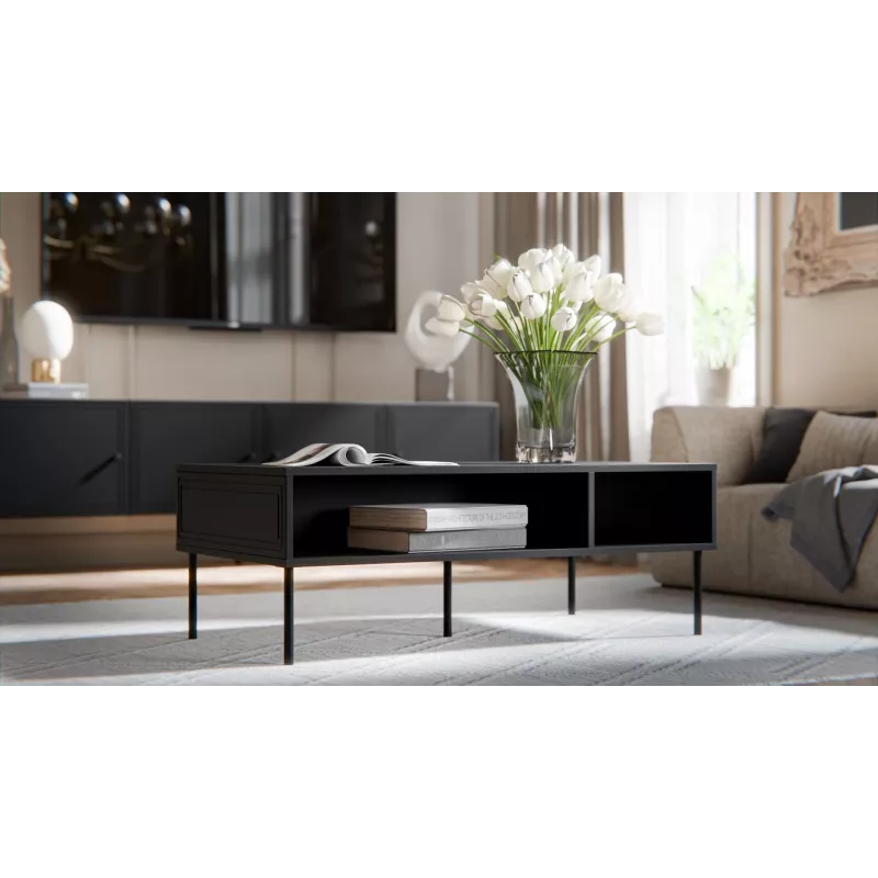 Cama PALAZZO BIS table/latrine 110x60x40 matinis juodas