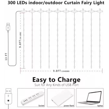 LED juostinis šviestuvas OEM X0013lX27J — 300 šviesos diodų, šilta balta