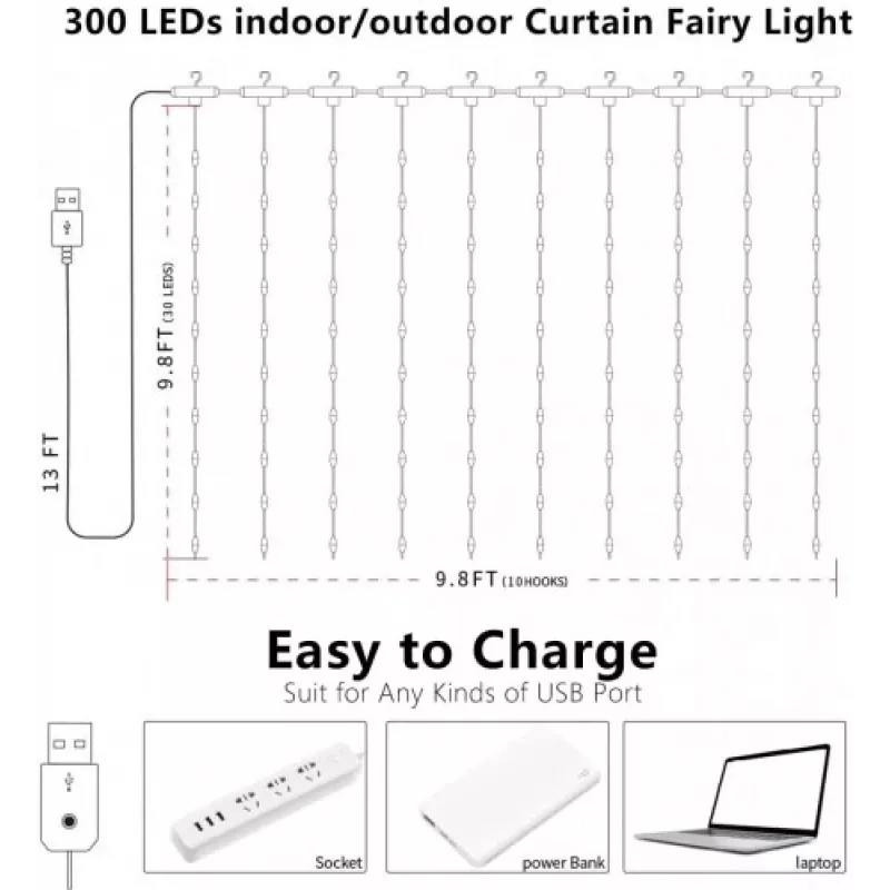 LED juostinis šviestuvas OEM X0013lX27J — 300 šviesos diodų, šilta balta