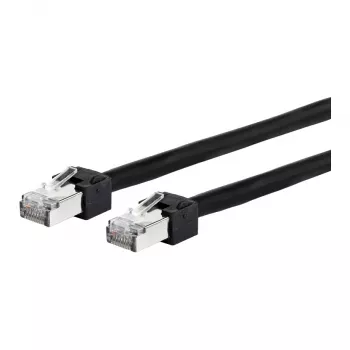 METZ CONNECT Ultraflex500 - Jungiamasis laidas - RJ-45 (kištukas) į RJ-45 (kištukas) - 2,0 m - 6,4 mm - SFTP, PiMF - 6 kategorija - Ekranuotas, be halogenų - Juoda (13084V2000-E)