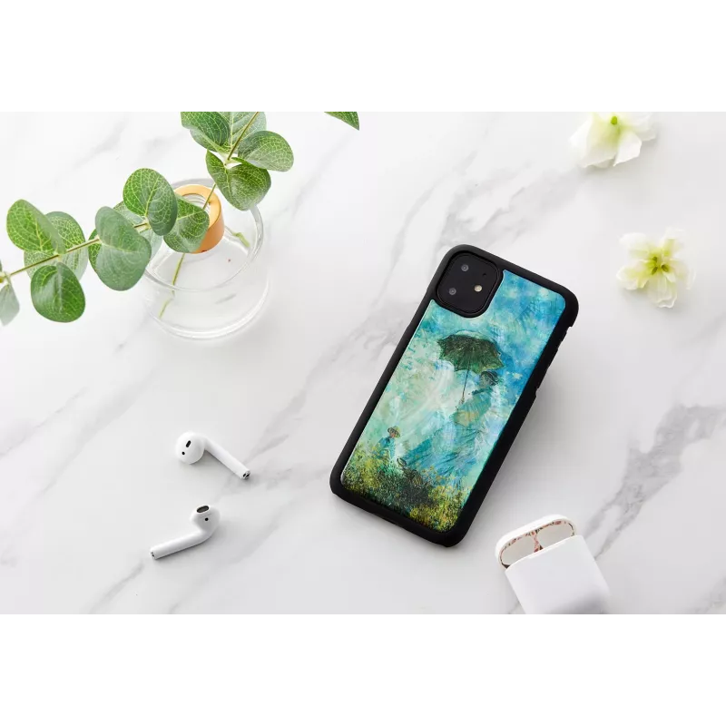 iKins apsauginis dėklas iPhone 11 — Black Camille, perlamutrinė apdaila
