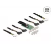 DeLOCK PCI Express 4.0 x16 kortelė su 4 x SFF-8639 (U.2) prievadais NVMe diskams – bifurkacija – Low Profile formos faktorius