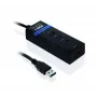 USB 3.2 Gen 1 Type-A 4 prievadų USB šakotuvas IBOX IUH3FB, 5000 Mbit/s, juodas, 0,5 m kabelis
