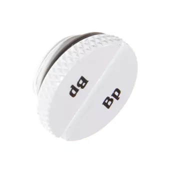 BitsPower BP-DWWP-C09 žalvarinė jungtis su baltu galvaniniu padengimu, žemo profilio, G1/4 inch