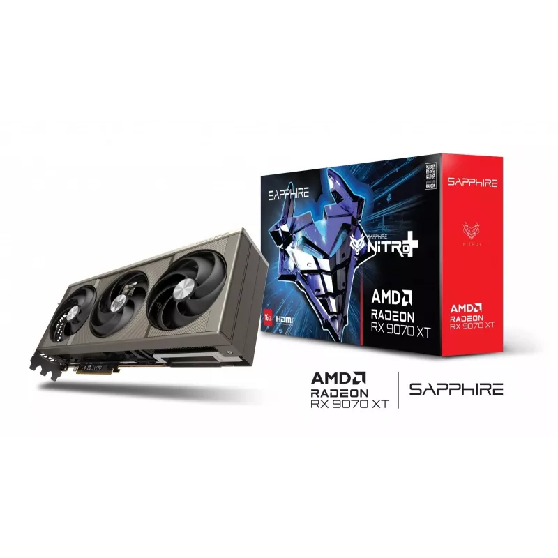 Sapphire vaizdo plokštė Radeon RX 9070 XT, 16 GB GDDR6, PCIe 5.0, 256 bitų, 330 W TDP