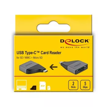 Card Reader DeLOCK 64117 USB 3.2 Gen 1 Type-C Pilka