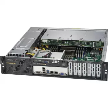Super Micro Supermicro SC823M TQC-R802LPB - Stovo korpusas - montuojamas į stovą - 2U - patobulintas, išplėstas ATX - SATA/SAS - Karštas keitimas 800 W - Juoda (CSE-823MTQC-R802LPB)