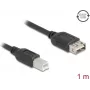USB 2.0 kabelis DELOCK 81530 — 1 m, USB B į USB A, juodas