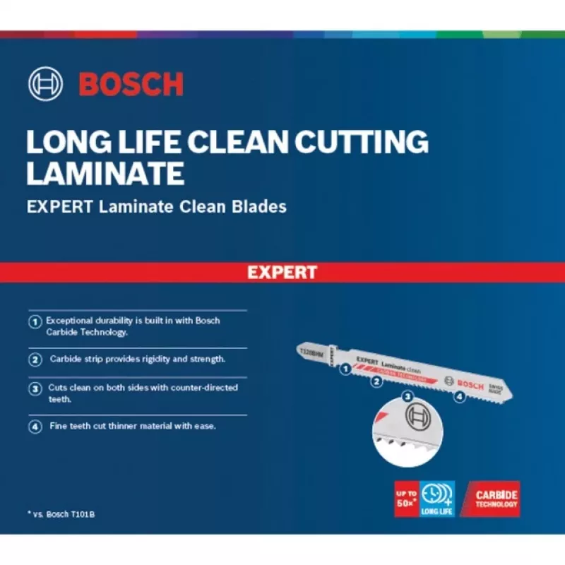 Pjūklelio geležtė Bosch Laminate Clean 3 vnt. karbidas 1,5 cm