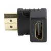 HDMI adapteris GEMBIRD A-HDMI90-FML, HDMI į HDMI, 90° kampinis, juodas