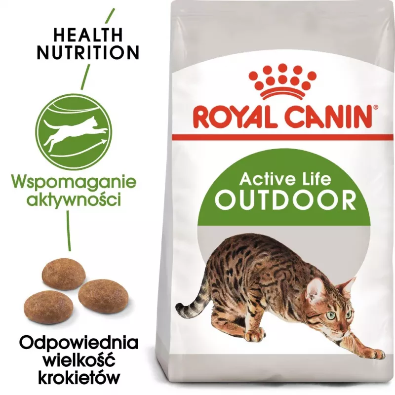 Sausas kačių ėdalas Royal Canin Active Life Outdoor 4 kg – suaugusioms, paukštiena, 30% baltymų, 20% riebalų