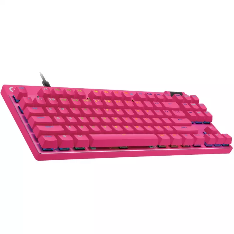 Logitech G PRO X TKL RAPID klaviatūra žaidimams USB QWERTY rožinė be skaičių bloko